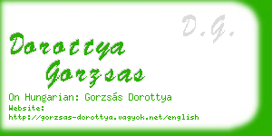 dorottya gorzsas business card
